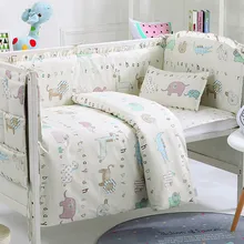 Промо-акция! Комплект из 9 предметов, детские постельные принадлежности для кроватки, белье для детской кроватки, хлопок, 4 бампера/простыни/подушки/пододеяльника