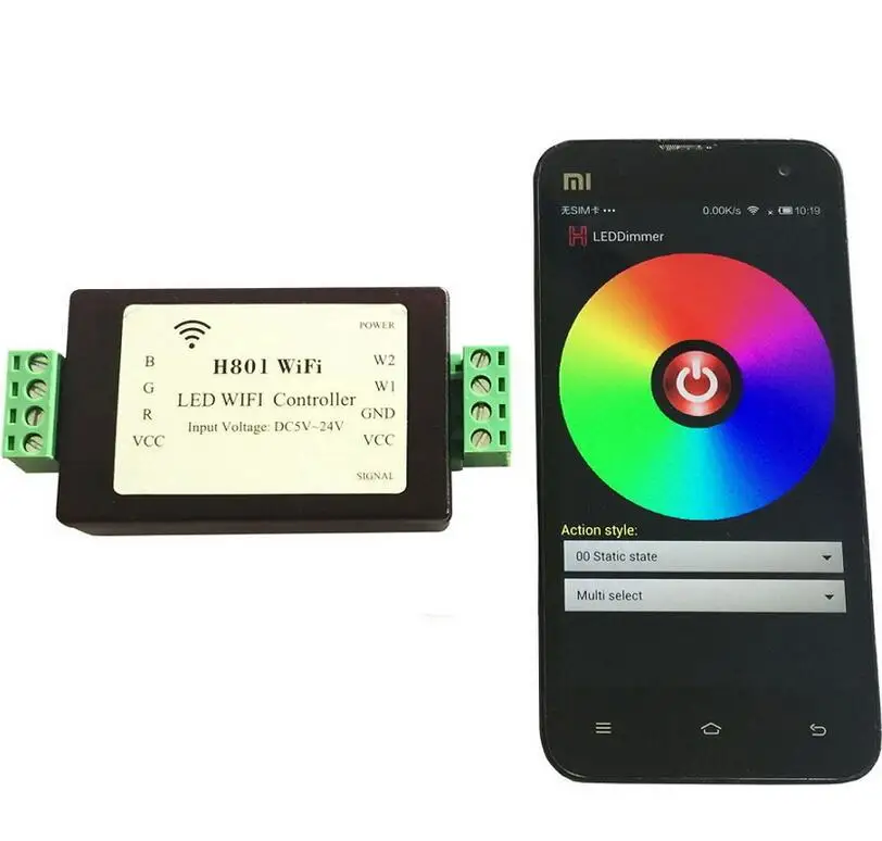 Светодиодная лента RGBWW Wi Fi контроллер диммер ESP8266 (управление WLAN на Android) 1 порт 200