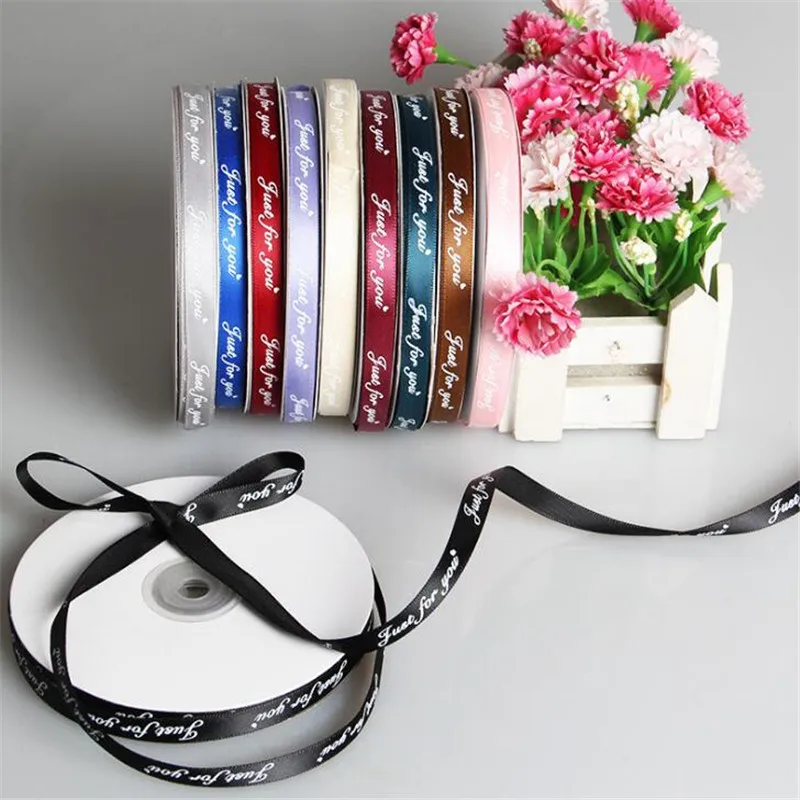 (1.5CM) Printed English letters Ribbon DIY Handmade colored romantic