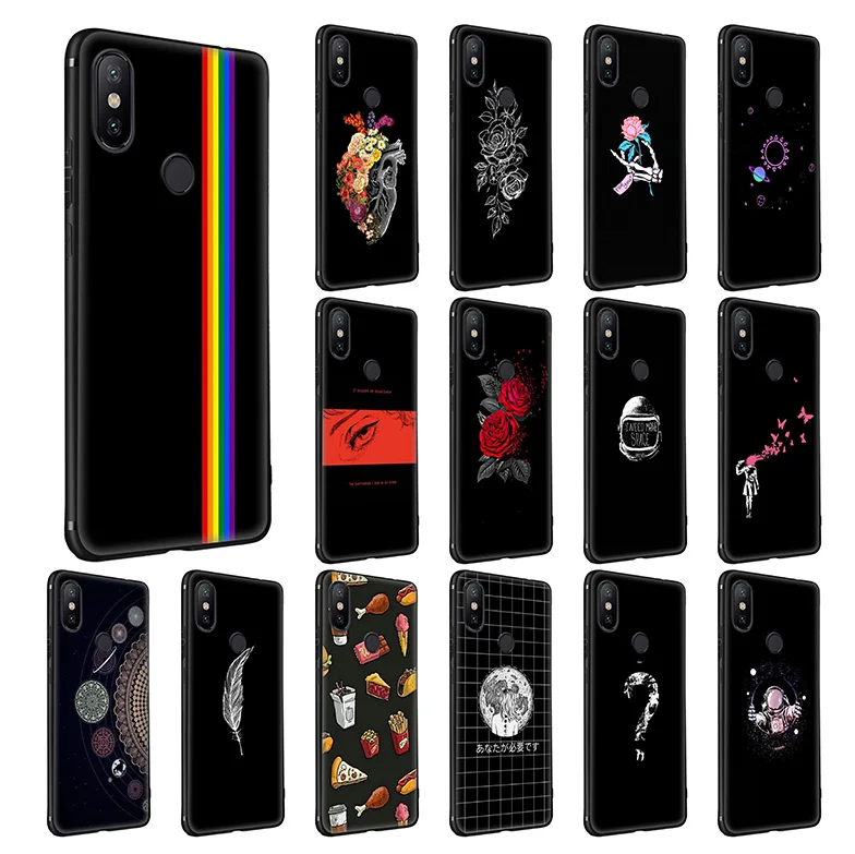 Простой стиль сердце астронавт аниме Мягкий силиконовый чехол для Xiaomi Redmi Note 7 6 6A 5