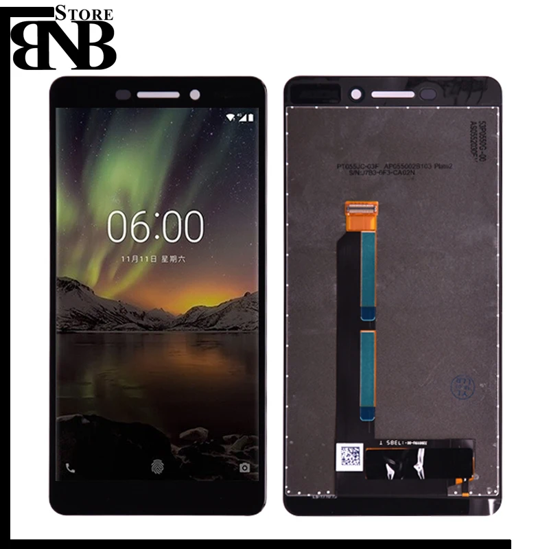 Для Nokia N6 6 II ЖК-дисплей сенсорный экран дигитайзер Сенсорная панель в сборе для 1