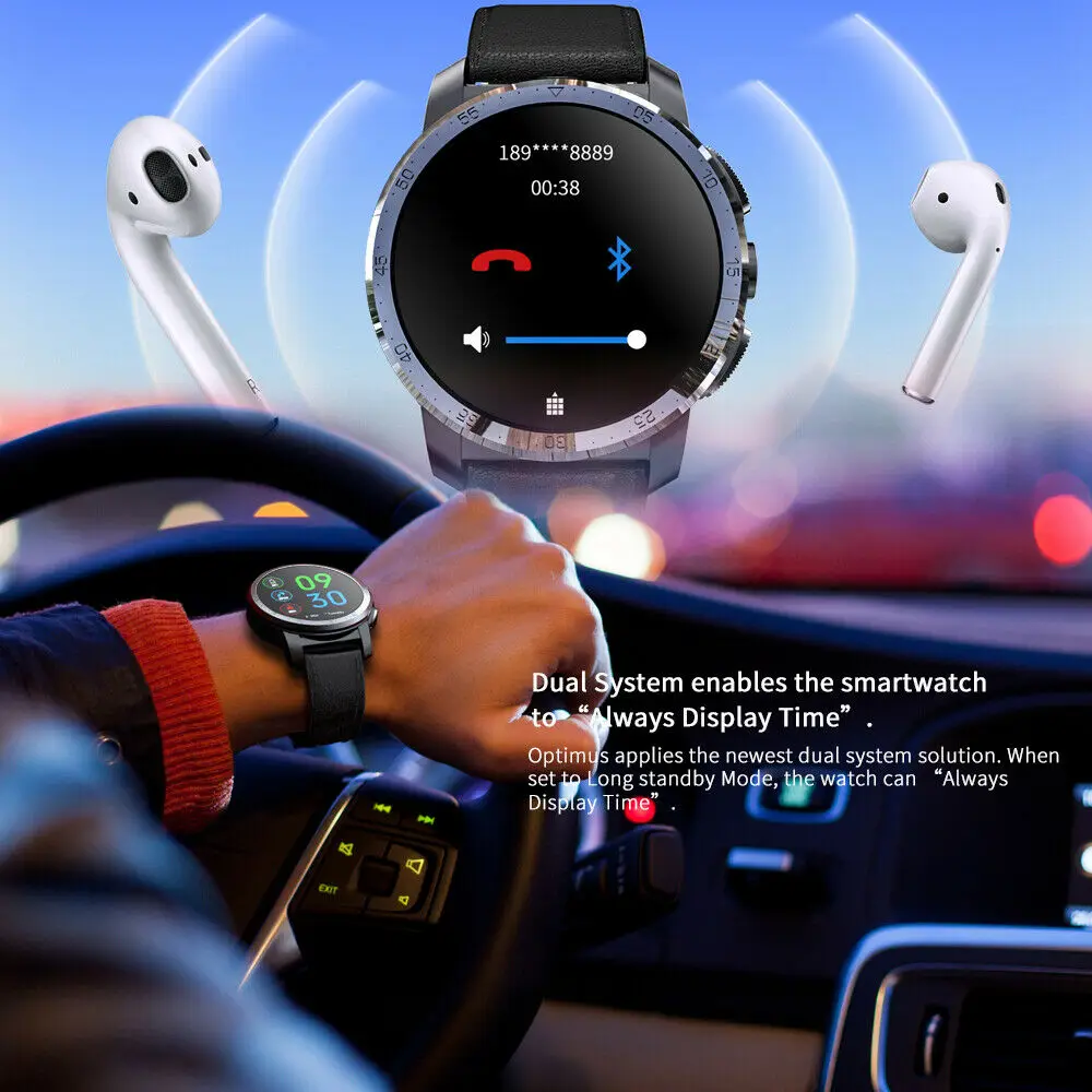2019 Pro 4G Smart Watch Phone 3 GB 32 GB 8.0MP Kamera IP67 Dual-System