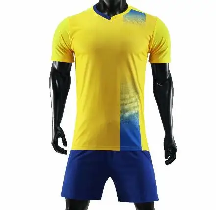 Индивидуальные любительский футбольный Джерси персонализировать футбольную команду комплект с карманом футбольный тренировочный костюм футбольной формы - Цвет: Цвет: желтый