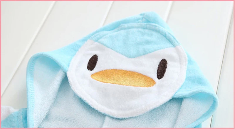 100% Cotton Children Bathrobes Baby Robes Kids Blanket Cloak  Infant Hooded Home Wear beach Costume Child Robe Super-Cute T0018 (10)