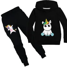 Unicorn Hoodies Kids Sweatshirts Fashion Kids Hooded T Shirt Baby Toddler Girls Coat Kids Clothes Boys Casual Tees Sportswear