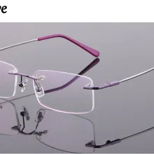 Eyesilove женские очки без оправы для близорукости близорукие очки титановая оптическая оправа очки по рецепту степень-1,0-6,0