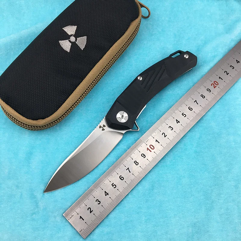 Lâmina de Aço Acampamento ao ar G10 + Punho Edc para Lemifshe Flipper Faca Dobrável d2 Aço Livre Caça Cozinha Frutas Edc para Jk3217gb-g10