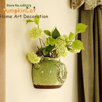 

Pastoral creative style fashion wall vase high-quality ceramic ornaments,crown ceramic dried flower vase/flower vase/wall vase