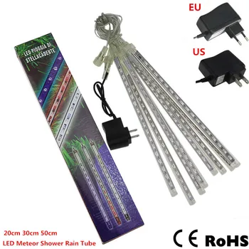 

8pcs/set Meteor Shower Rain LED Tubes waterproof 110V 220V LED Christmas Lights Wedding Party Garden Xmas String Light Outdoor