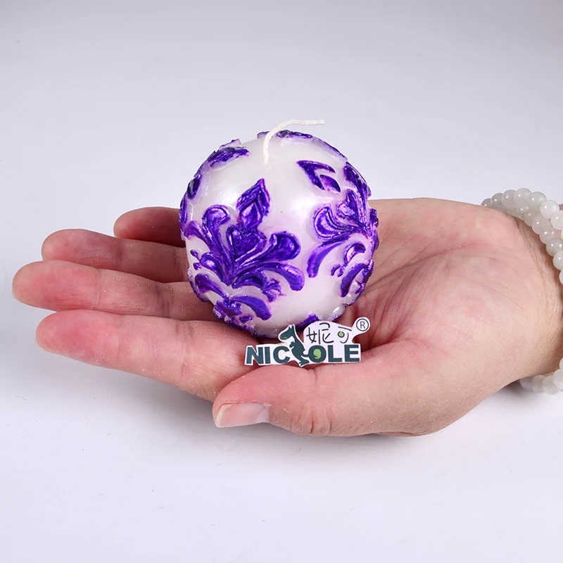 Силиконовая свеча форма 3D шаровая форма с классическим рельефом для DIY ручной работы мыло MouldCraft Смола глина инструмент для украшения