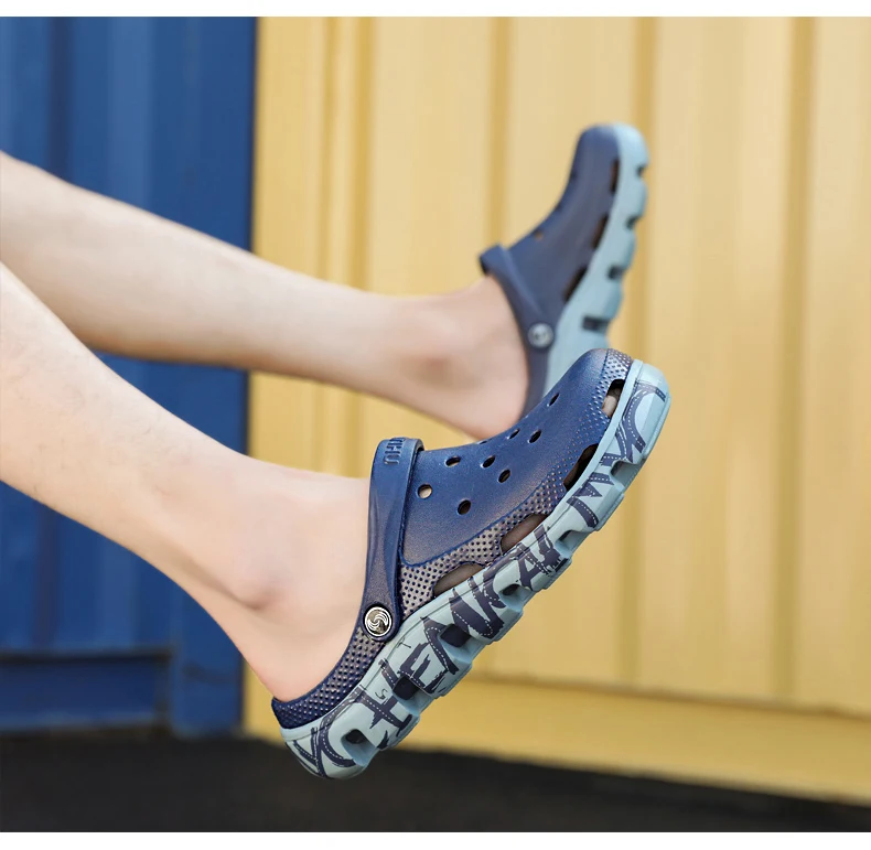 Polali/брендовые Летние повседневные сандалии с кроком; Новинка; мужские шлепанцы Aqua Clog; популярные мужские сандалии; обувь для плавания; пляжная обувь для сада