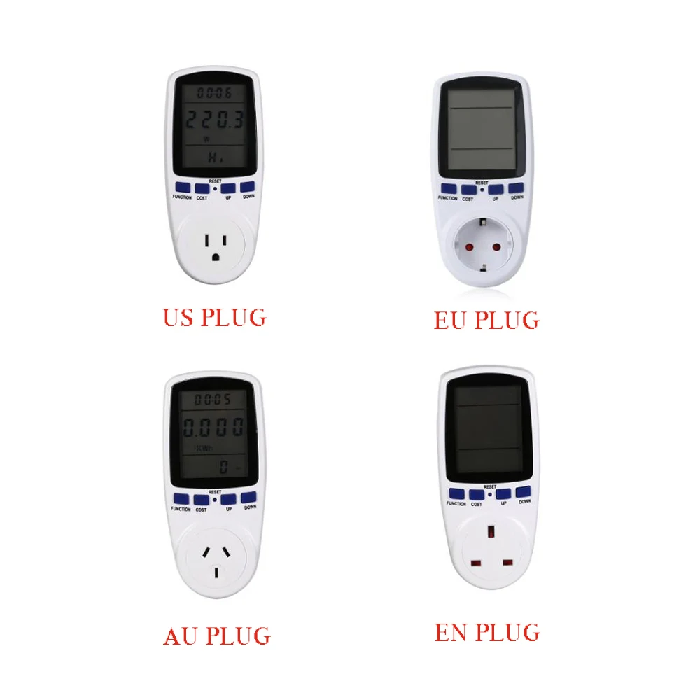 

German Type EU Digital Power Meter Energy Measuring Outlet Socket Volt Voltage Wattmeter Power Analyzer Electronic Power Meter