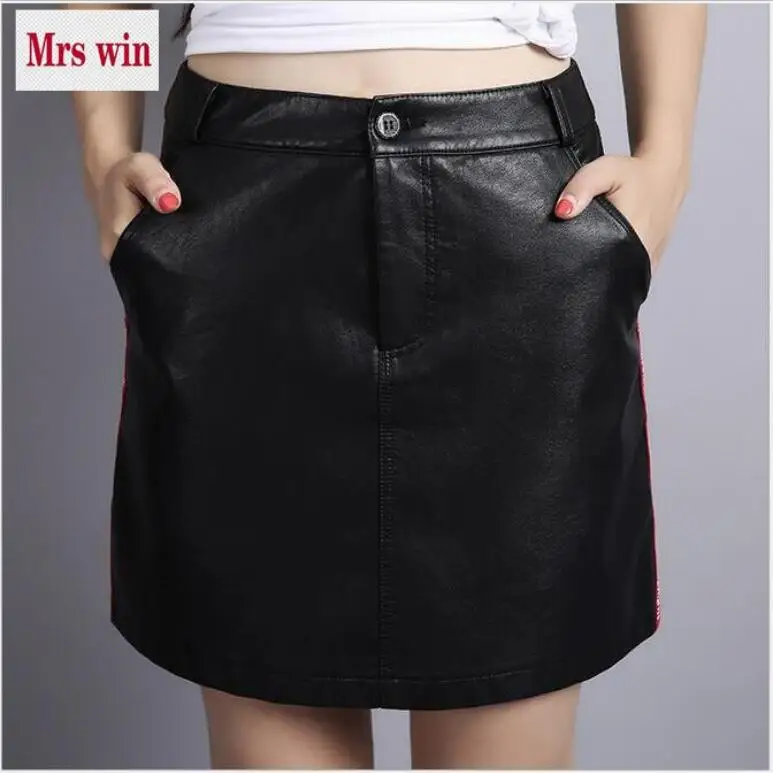 black skirt just above knee