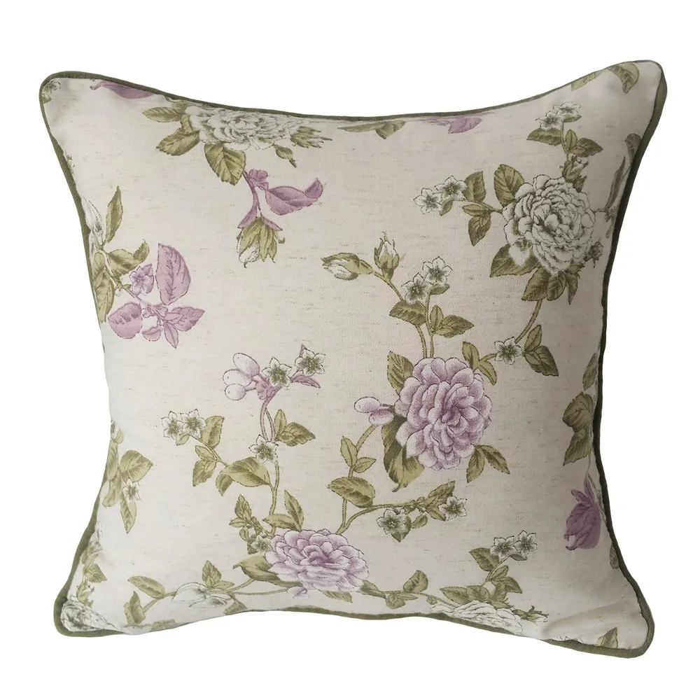 Aliexpress.com : Buy Contemporary Linen/polyester Lilac Green Print Small Flower Decorative ...
