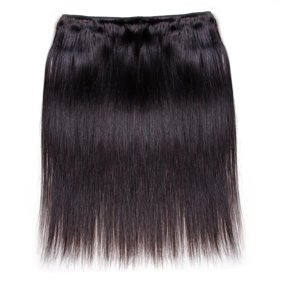 Clover Leaf Малайзии прямые волосы 100% человеческих волос Связки Волосы remy Расширения Natural Black можно купить 3 или 4 пучки