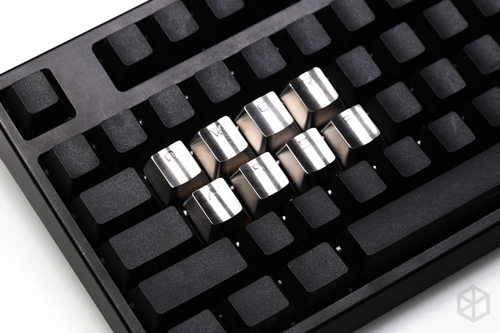 Teamwolf Boné de mx para Teclado Mecânico Chapéu para Teclado Gamer Prata Luz Transparente Iluminação Led Qwer Asdf Aço Inoxidável - Imagem 4