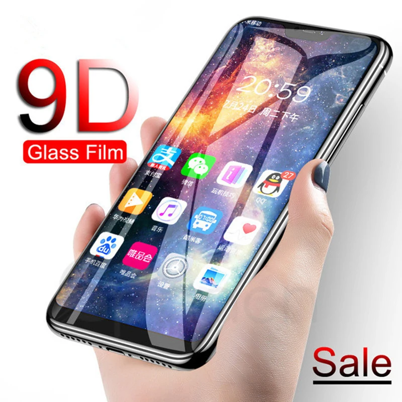 Закаленное стекло 9D с полным покрытием для Xiaomi Mi 9 8 SE Lite 6X F1 F2 Play защитная пленка