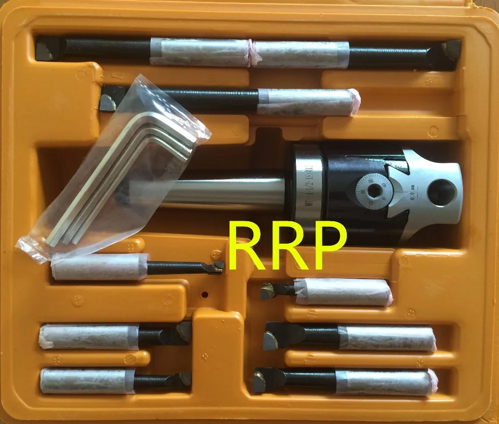 

MT2 taper, F1-12 50mm boring head with MT2 shank and 9pcs 12mm boring bars set, best quality