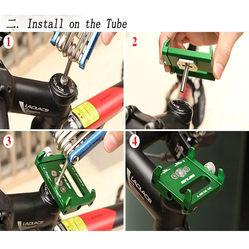 10 шт./лот g-85 Регулируемый универсальный велосипед Телефон Подставка для 3.5-6.2 дюймов смартфон Алюминий Рули для велосипеда держатель