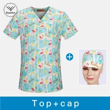 Медицинская Одежда для всей семьи футболка+ шапка+ маска унисекс дышащие uniformes scurbs больничное для ролевых игр, медсестра, лабораторный халат униформа для сотрудниц спа-салонов