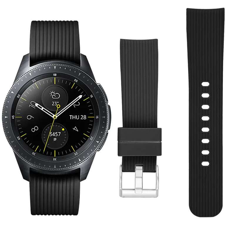 Ремешок силиконовый для Samsung Galaxy Watch 46 мм оригинальный сменный спортивный браслет