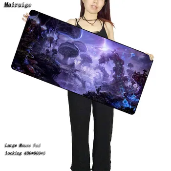 

Mairuige Dark Fantasy Background Large Lock Edge Mousepad Soft Rubber Desk Mice Mat Gaming Speed Computer Mouse Pads 900*400*4MM