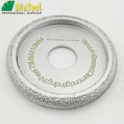 DIATOOL 3 шт. Dia75mm ВАКУУМНОЙ ПАЙКИ Diamond выпуклых профиль колеса, колеса для камня Искусственный камень Ceremics Стекло бетона