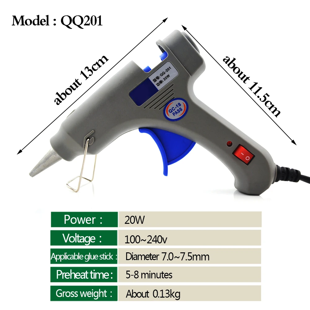 Бесплатная доставка набор клеевых пистолетов Электрический термоплавкий клей ремесла ремонтные Инструменты Профессиональный DIY 110-220 В 20