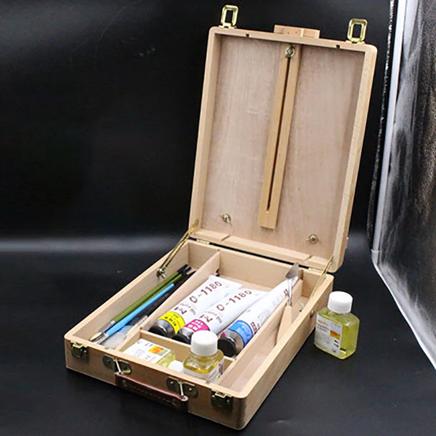 Краски футляр для кисточек вертикальные столе чехол для ноутбука мольберт Краски ing Аксессуары Многофункциональный чемодан для рисования