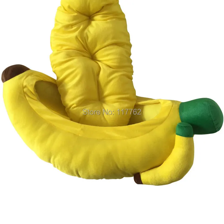 New Cute Yellow Banana Design Pet Dogs Cotton Bed Free Shipping Bed for