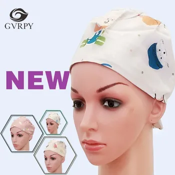 

Cotton Printing Adjustable Medical Cap Unisex Doctor Nurse Surgical Cap Hospital Beauty Salon Dental Clinic Pharmacy Work Hat