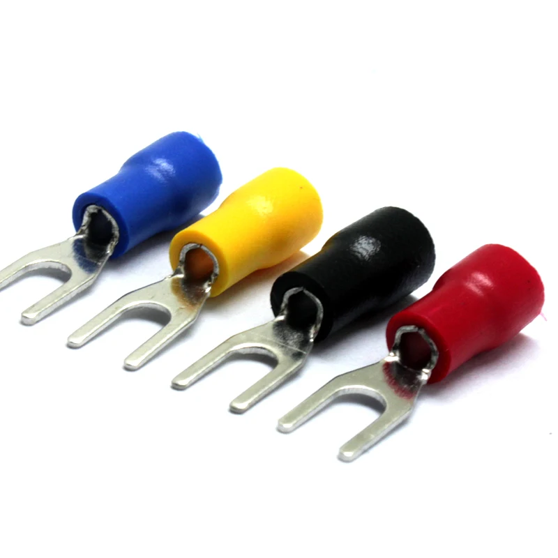 500pcs lot Cold Pressed Terminal Block SV1 25 3 2 Fork U Type