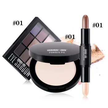 

Face Makeup Set 9Color Eyeshadow Palette Oil Control Concealer Powder And Double Head Hightlight Contour Stick Makeup Set H9