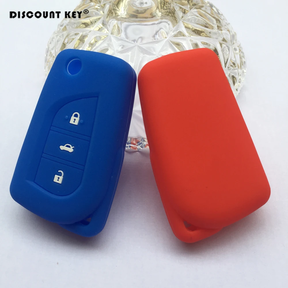 

Silicone Car Key Case Cover For Toyota Yaris Reiz Rav4 Key Case Cover Holder Remote Fob Key Remote Shell Skin Sticker Auto Parts