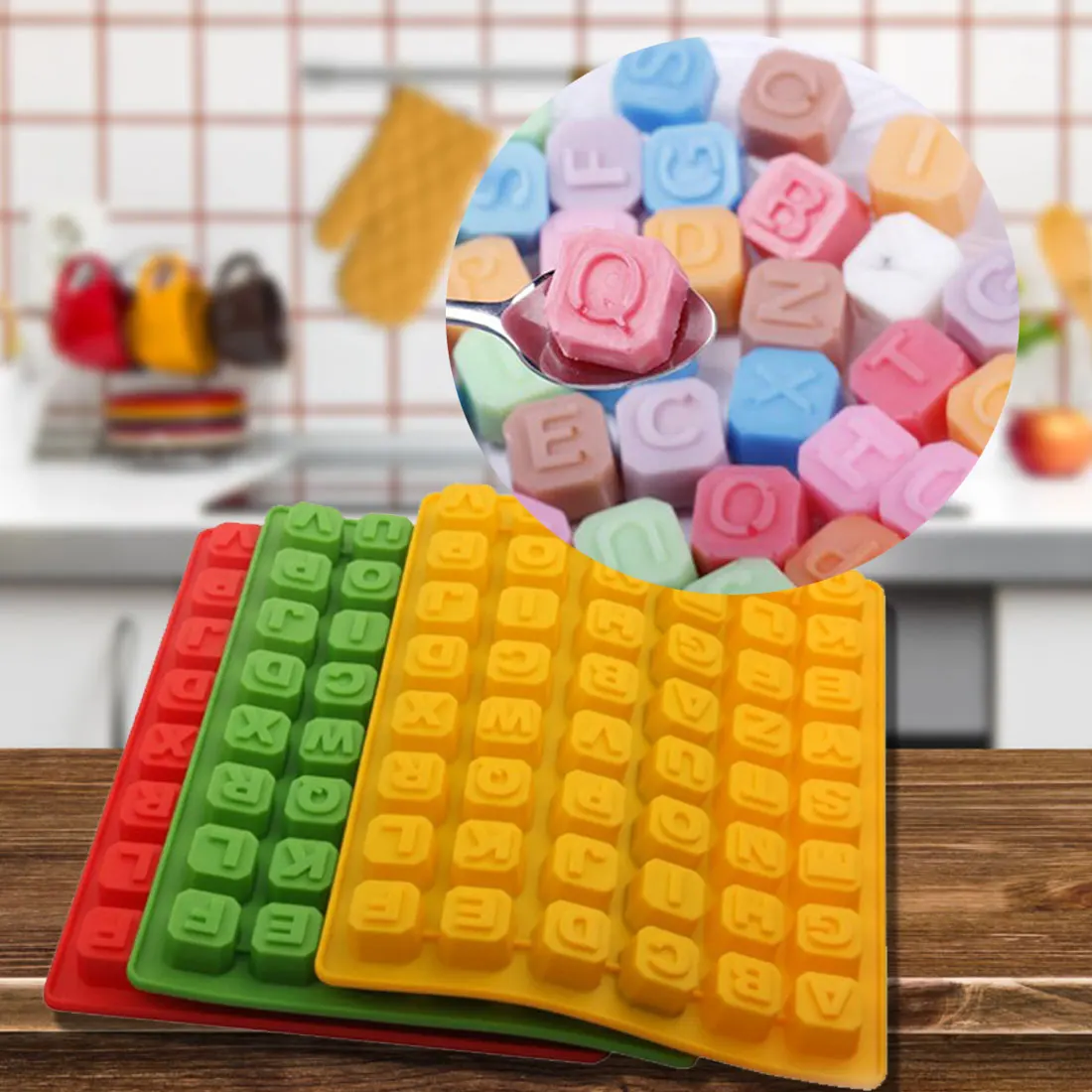 

Hot Specialized 26 Letter Silicone Cake tools Chocolate Muffin Baking Bakeware Cooking tools Mould Mold Cookie Cutter