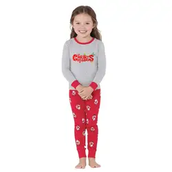 Детские для маленьких мальчиков девочек с длинными рукавами и круглым вырезом Санта хлопковые пуловеры Топ Повседневное брюки
