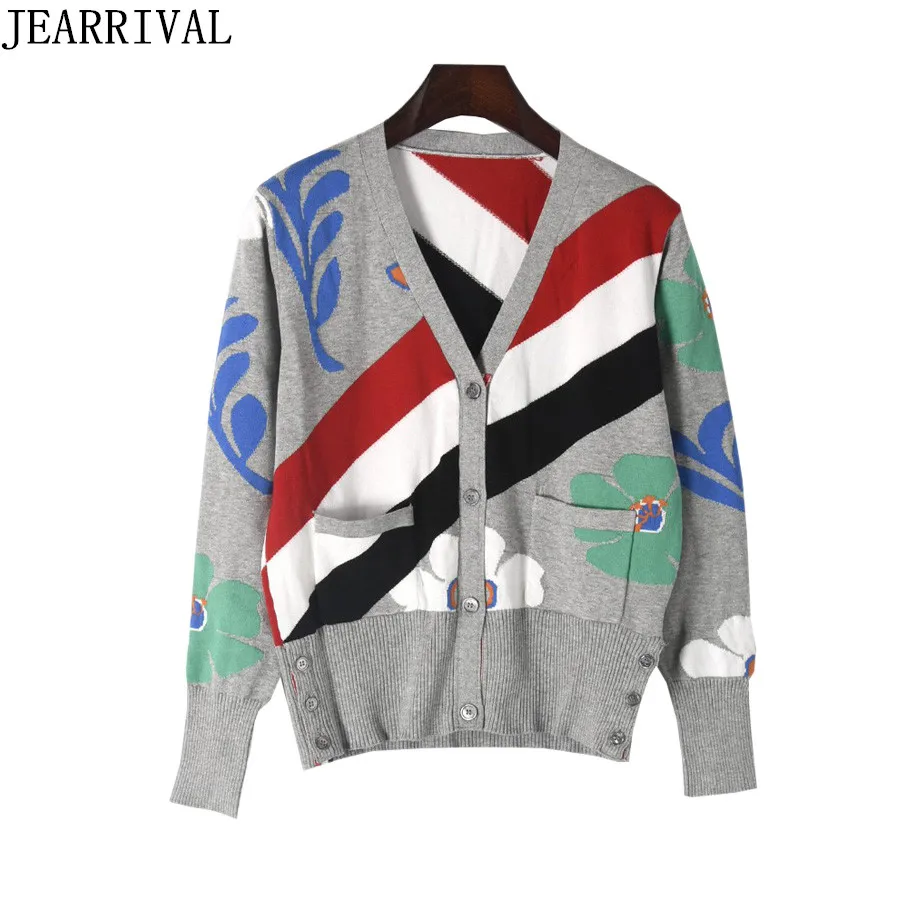 ^Cheap 2017 New Fashion Cardigan Women Autumn Winter Long Sleeve Print Single-Breasted Knitted Sweater Pull Femme Manche Longue