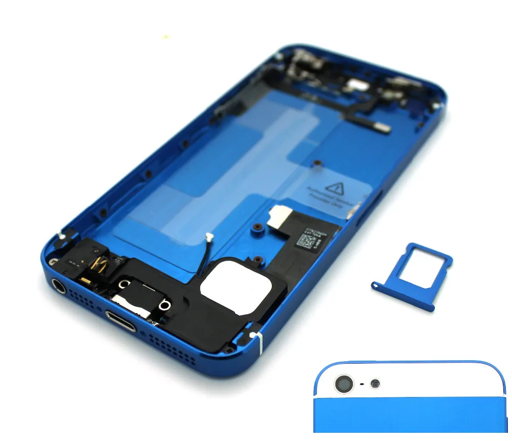 New Tested for iPhone 5 DARK BLUE Alloy Metal Back Cover Battery Door Housing Assembly Middle