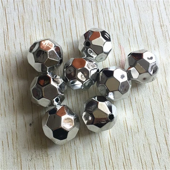 

(choose color) 20mm 100pcs/lot Acrylic UV Plating faceted Beads for Chunky Necklace Jewelry