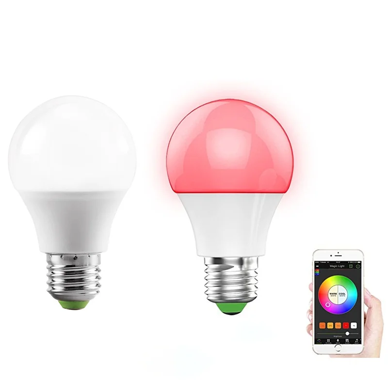 4 5 W E27 RGBW Светодиодная лампа Bluetooth 0 умная осветительная с регулируемой яркостью