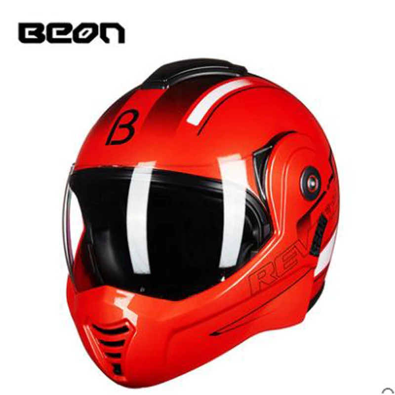 

New arrive BEON full face motorcycle helmet flip up dual visor safety helmet Moto Casque Casco Motocicleta Capacete Helmets ECE