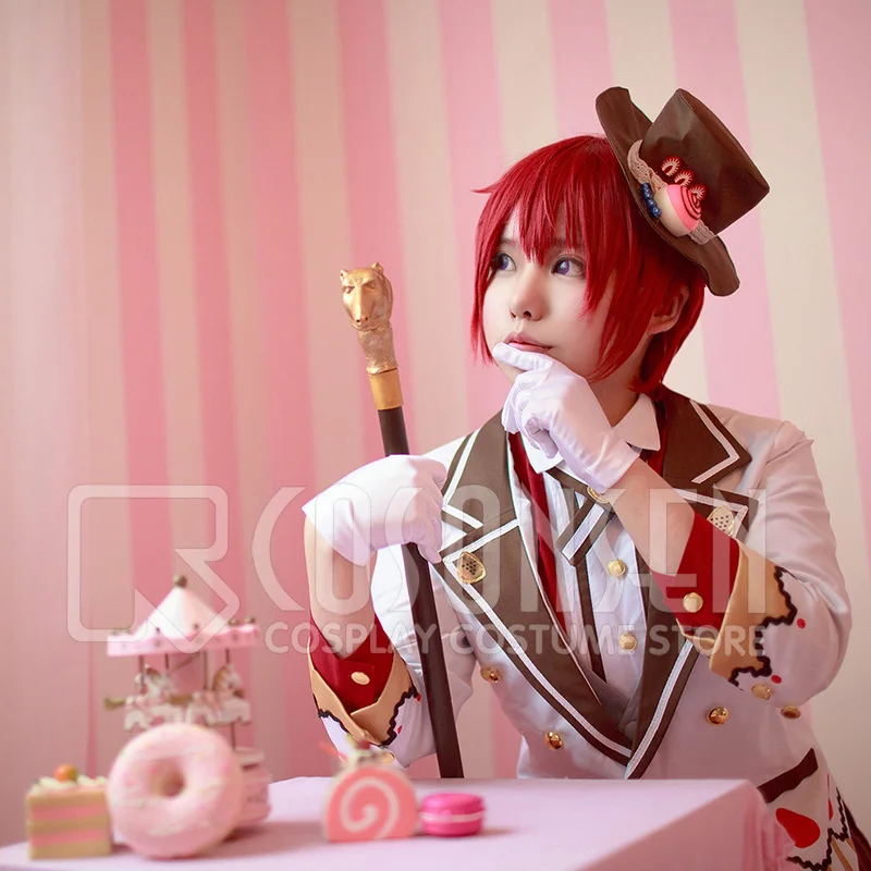 

COSPLAYONSEN Ensemble Stars Suou Tsukasa Cosplay Costume new Full Set with hat adult costume