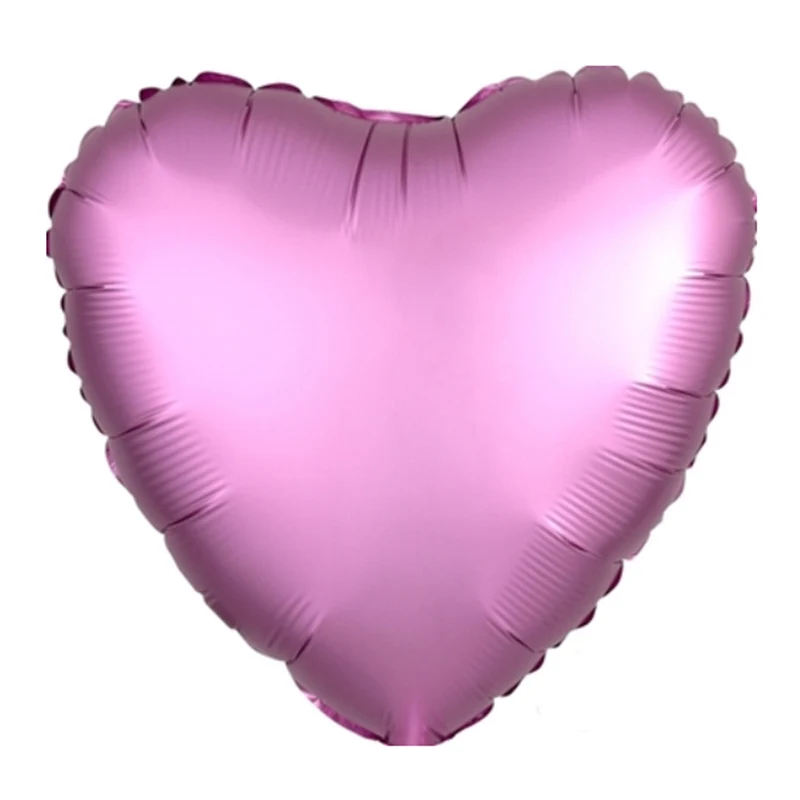 10 шт 18 дюймов хромированный металлический шар Сердце Звезда Круглый матовый Гелиевый шар принадлежности для украшения свадебной вечеринки день рождения шары душ - Цвет: Heart Pink