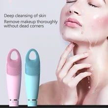 New Design Silicone Electric Face Washing Brush Face Cleaner Waterproof Ultrasonic Vibration Face Washing Product