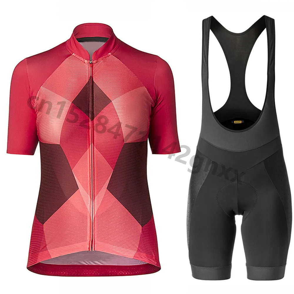 

2019 New Mavic Breathable MTB Bike Clothing Women Bicycle Clothes Maillot Ropa Ciclismo Mujer 100% Polyester Cycling Jersey Set