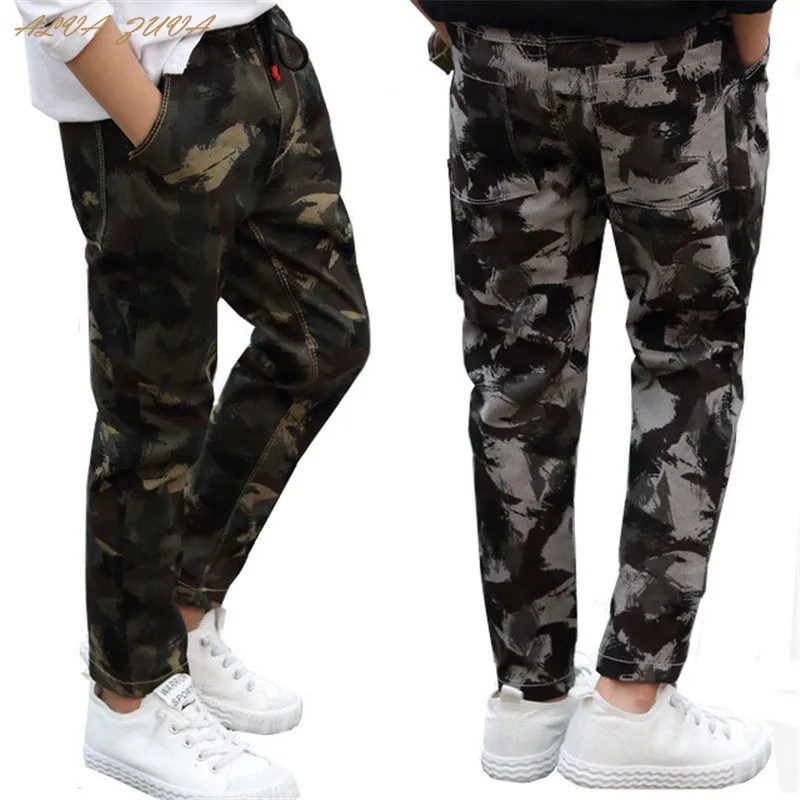 

Kids Jeans Pants 2019 Spring/Autumn Korean Version Children Casual Camouflage Trousers For Boys 4 6 8 10 12 Years Pants Clj052