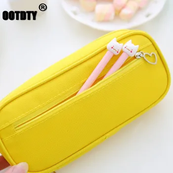 

Canvas Pencil Case Large Capacity Pen Box Stationery Pouch Makeup Cosmetic Bag dropshipping