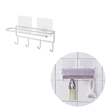 

Hook Type Kitchen Roll Paper Towel Holder Storage Rack Sundries Organizer Home Storage Tools Cabinet Cupboard Tissue Shelf