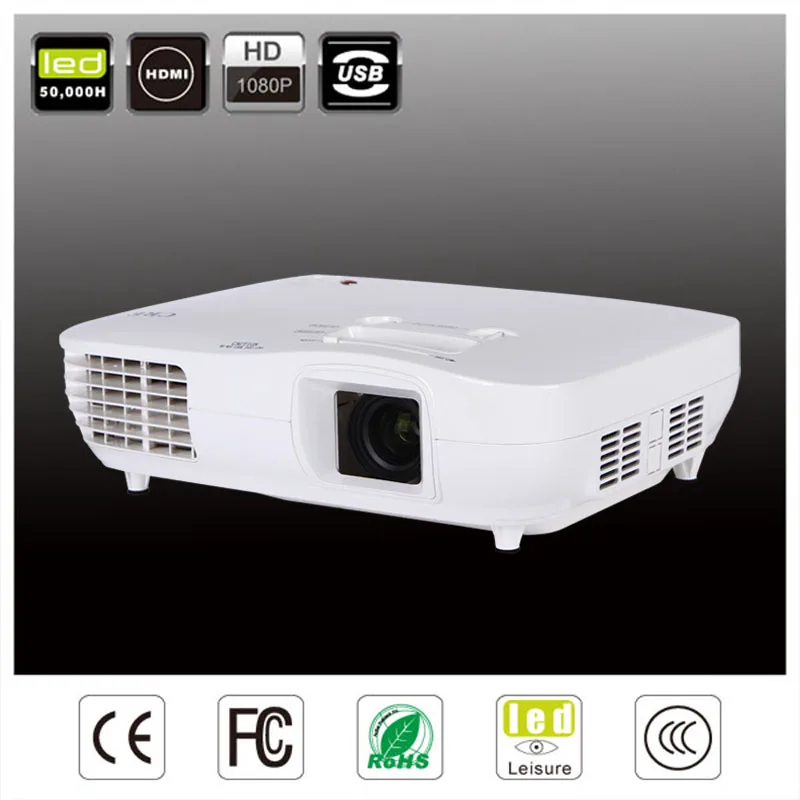 

Free shipping Mini Portable uc40 Real Full HD 1080p 3000 lumens for rear projection film Home Theater 3LCD Projector