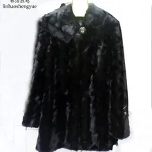 Linhaoshengyue норковая шуба черный